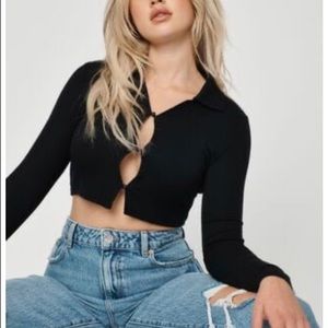 Garage Button-up Long Sleeve Polo tee